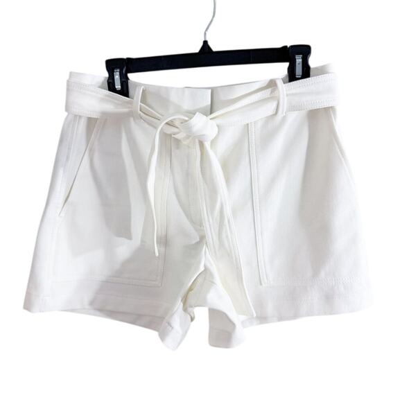 NWT Ann Taylor White The Tie Waist Marina Short Women's Size 6 Tie Belt Pockets - Picture 6 of 6